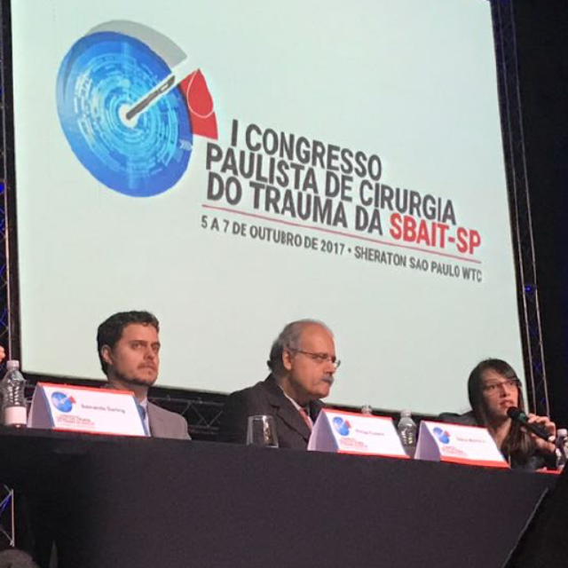 Moderador da mesa de discussão sobre trauma abdominal e pélvico + Aula: Indicações de Toracoscopia no Trauma – Congresso Paulista de Cirurgia do Trauma da SBAIT (2017)